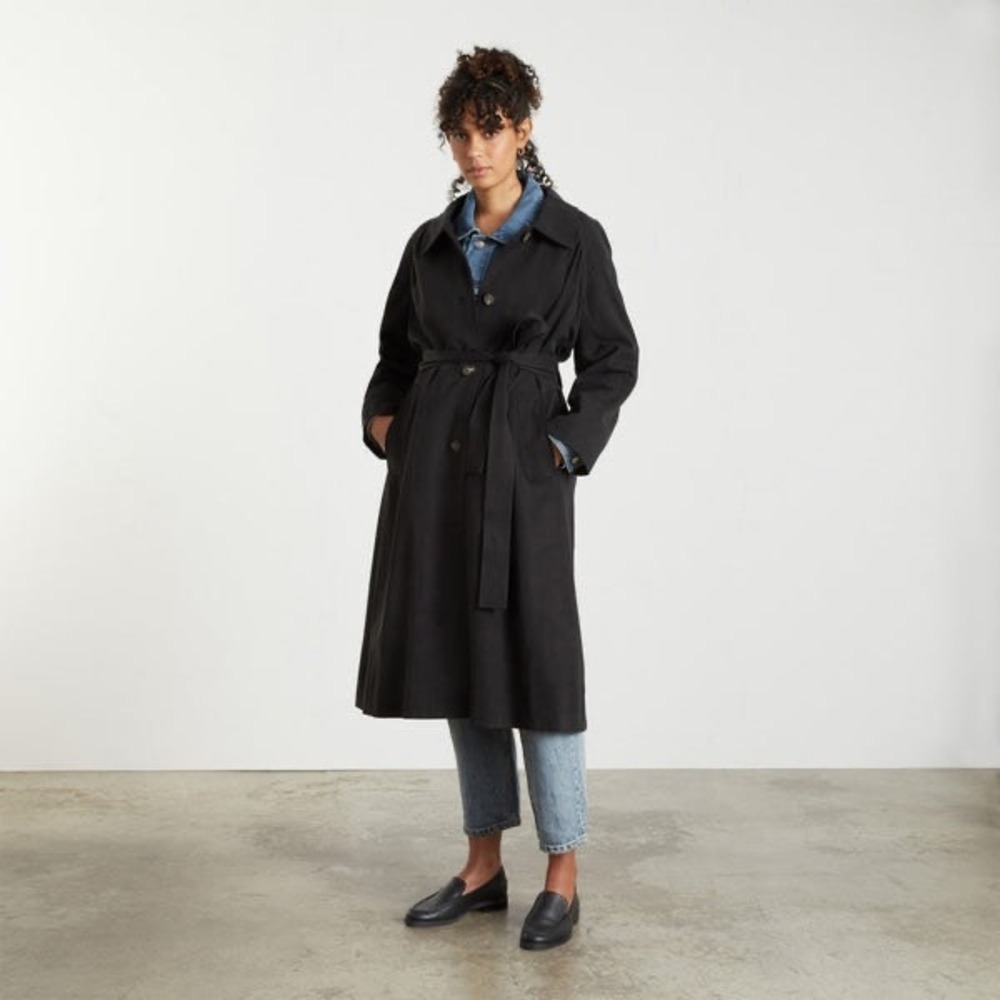 Everlane Drape‎ trench coat Size S black - Picture 2 of 10